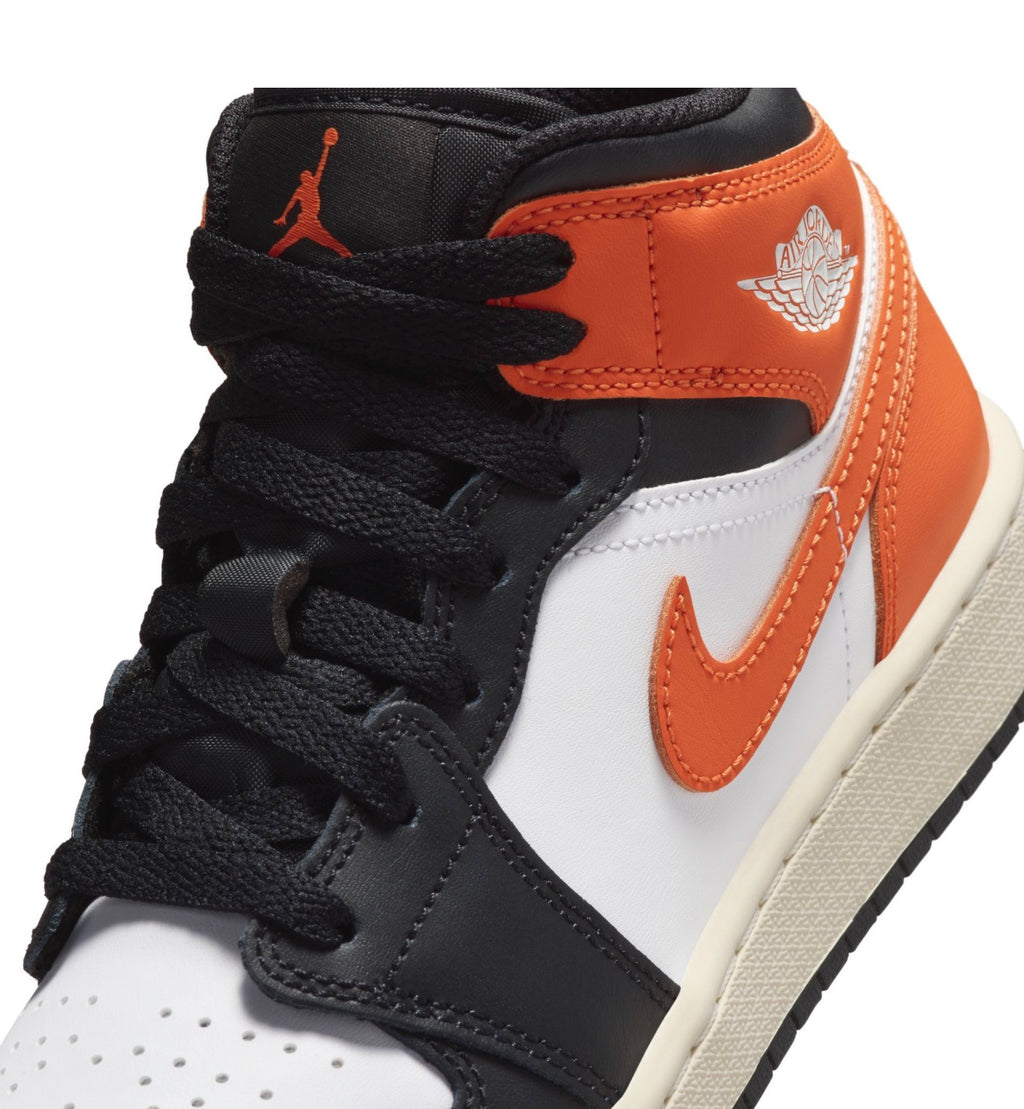 Air Jordan 1 Mid GS Starfish Black Toe DQ8423-801 – Size 6Y